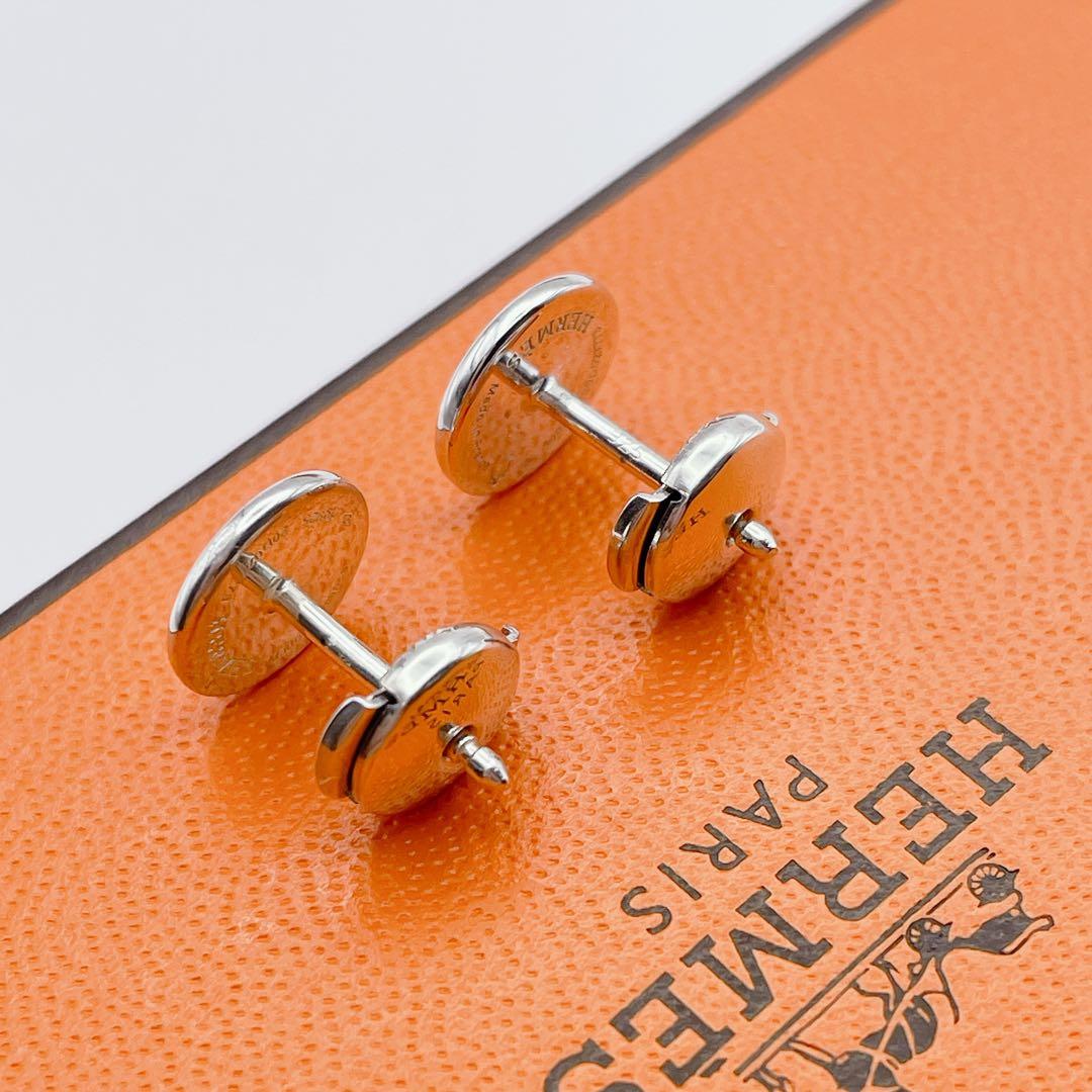HERMES ピアス　エクスリブリス　TPM シルバー925 箱付き