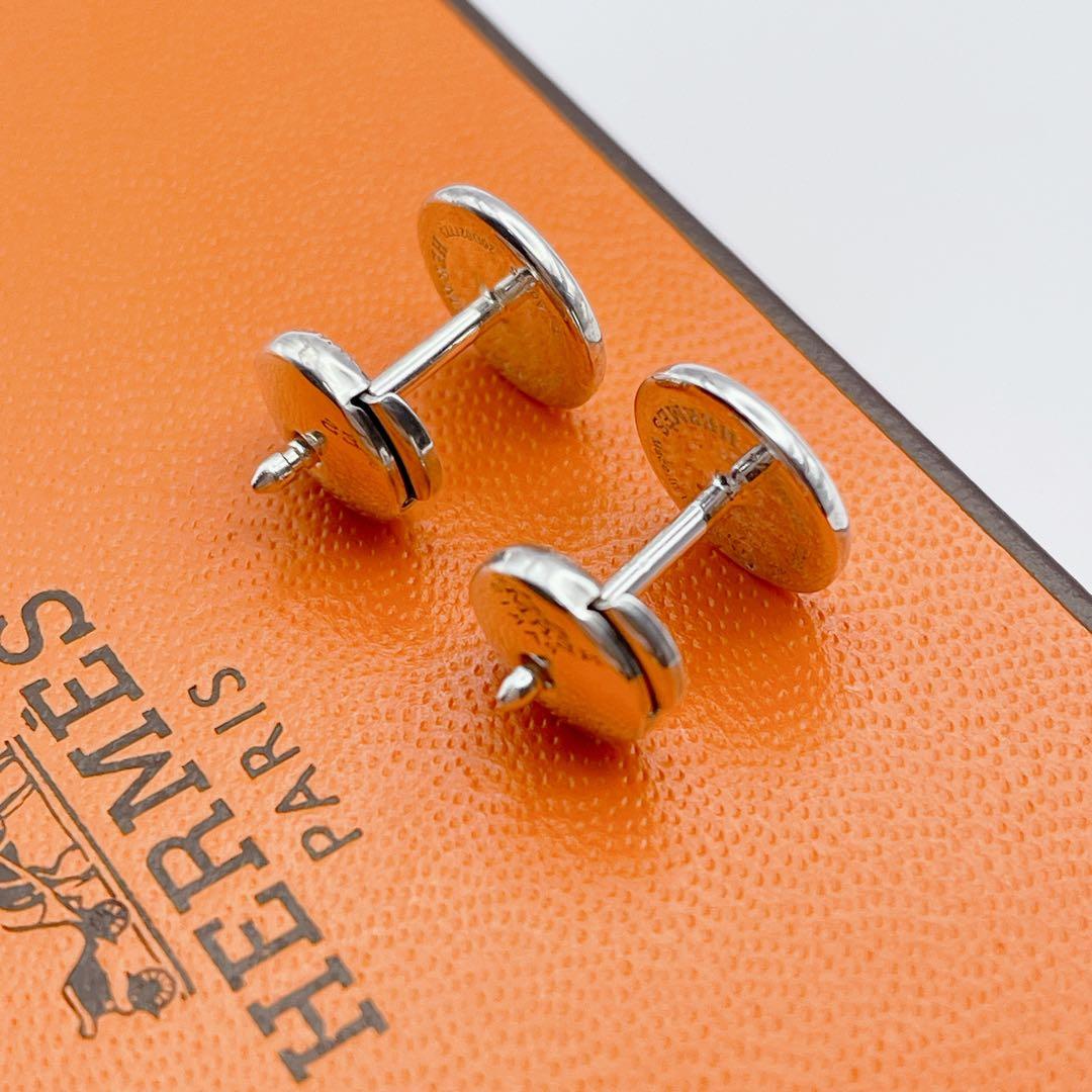 HERMES ピアス　エクスリブリス　TPM シルバー925 箱付き