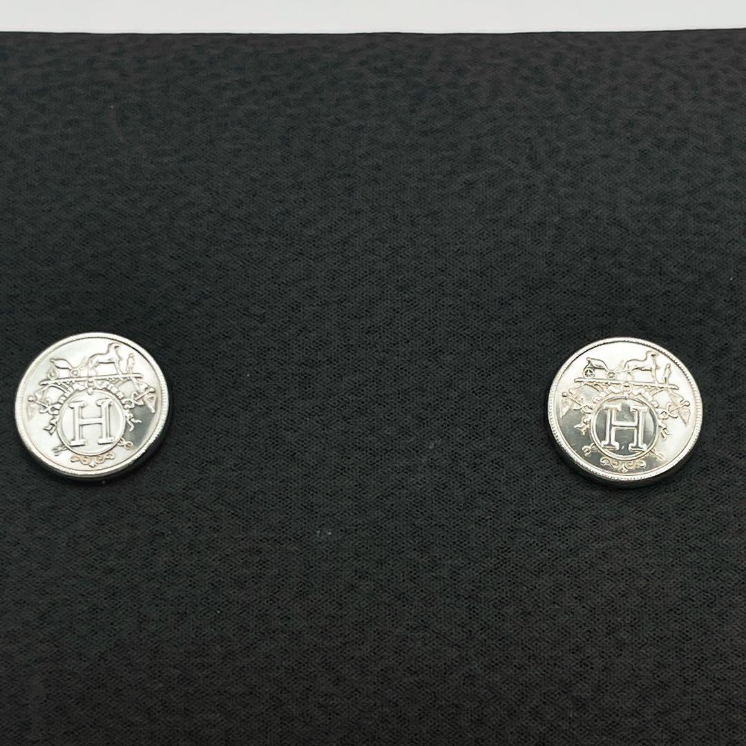 HERMES ピアス　エクスリブリス　TPM シルバー925 箱付き
