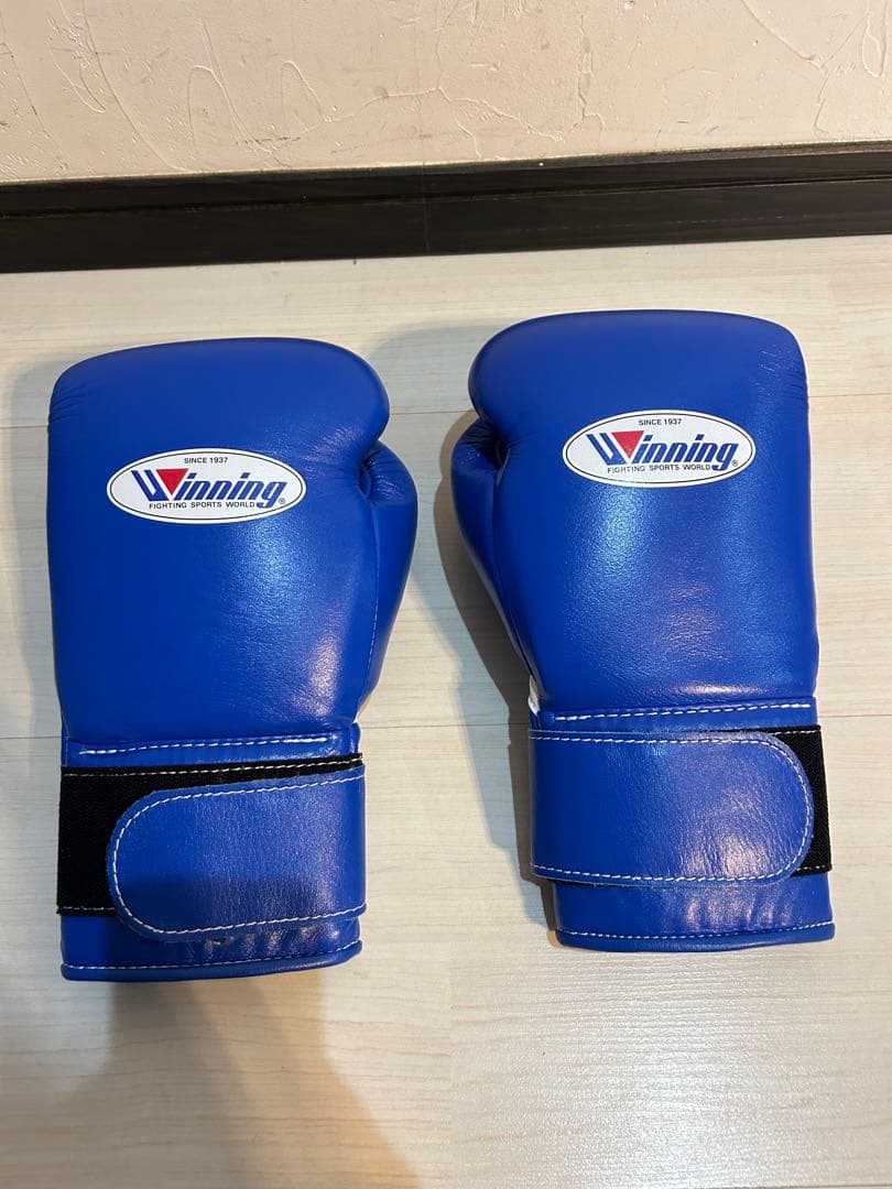【美品】ウイニング ボクシンググローブ 12oz 青 MS-400B