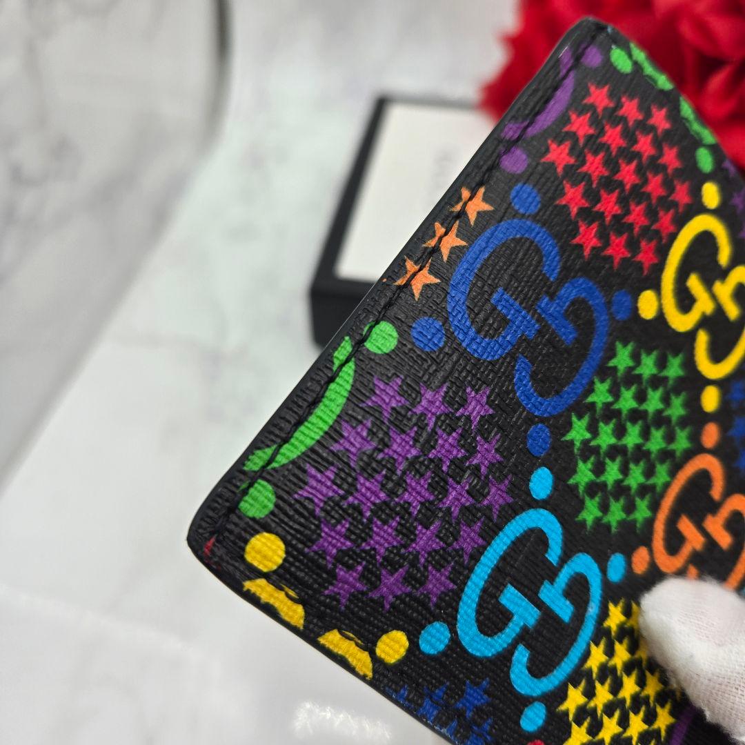 【希少】GUCCI グッチ 折り財布 財布 GG サイケデリック マルチカラー
