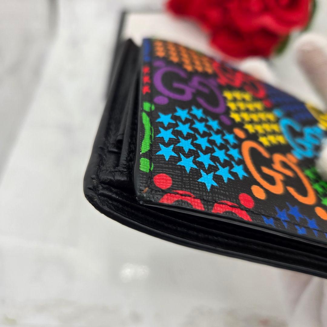 【希少】GUCCI グッチ 折り財布 財布 GG サイケデリック マルチカラー