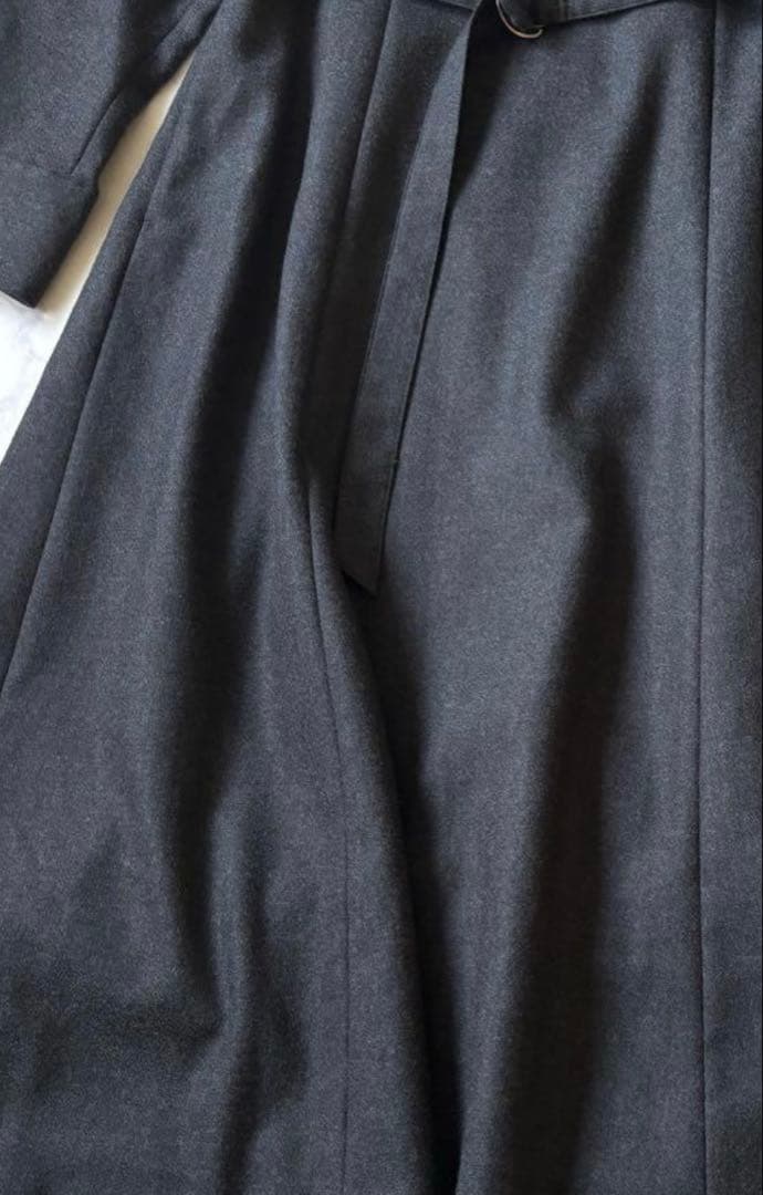 美品　23区　ウールジョーゼット フィットアンドフレア ワンピース　L 40