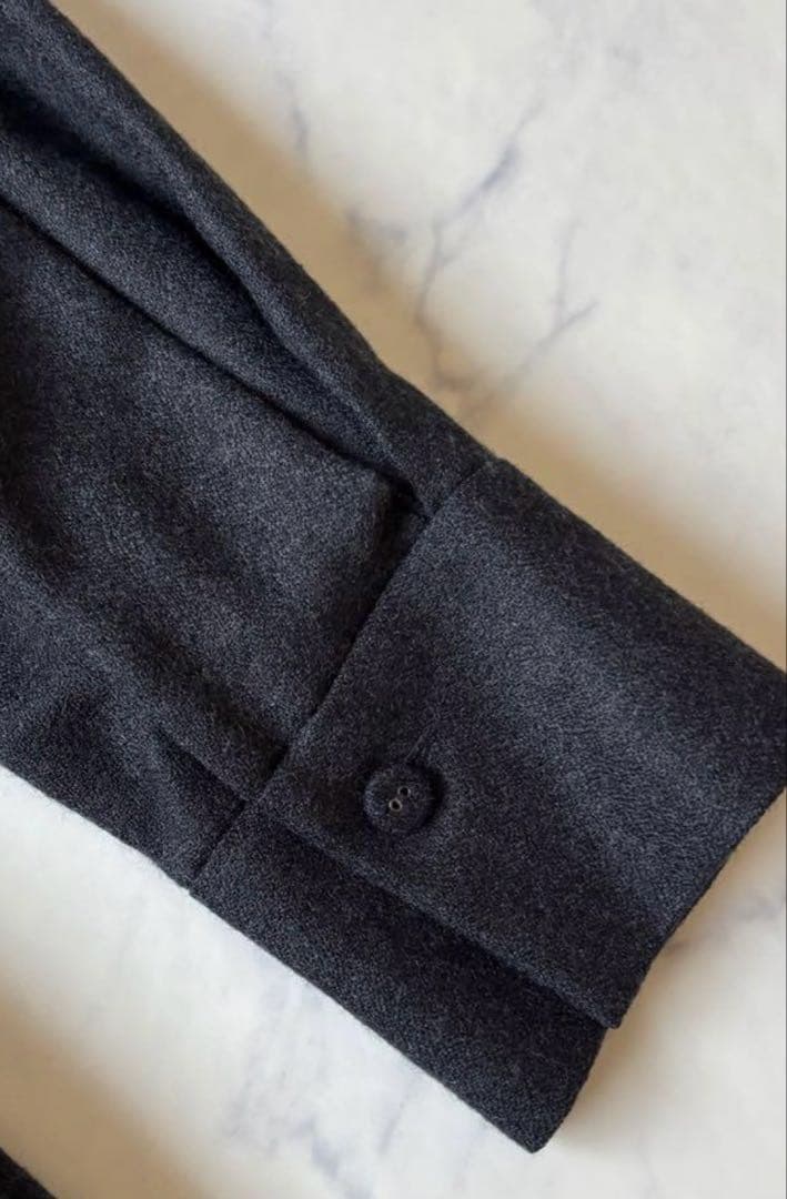 美品　23区　ウールジョーゼット フィットアンドフレア ワンピース　L 40