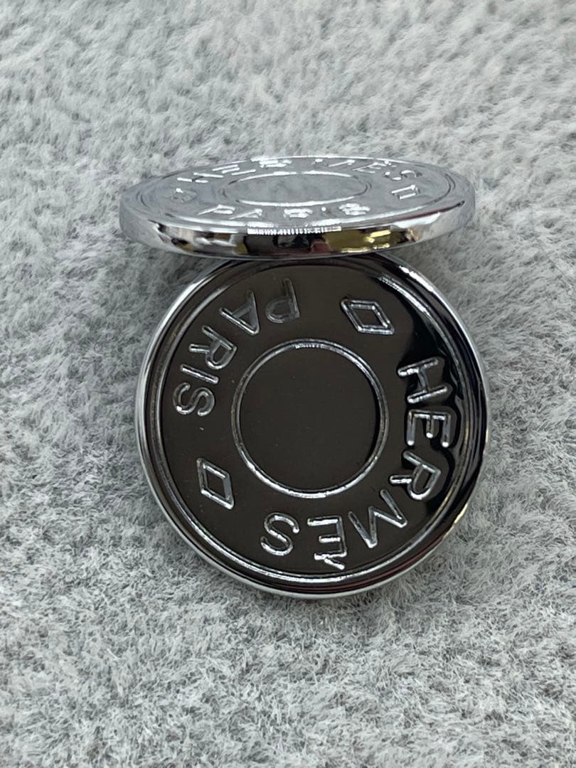 HERMES カフスリンクス カフスボタン セリエ シルバー金具 箱付き