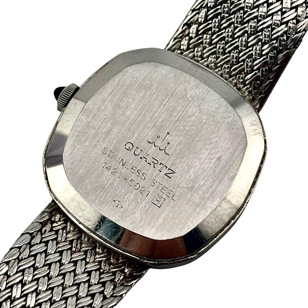 【稼働】 クレドール 腕時計 1421-5021 白文字盤 新品電池 女性