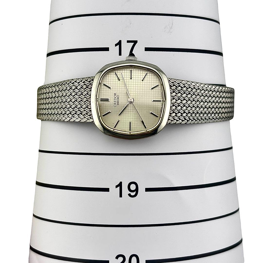 【稼働】 クレドール 腕時計 1421-5021 白文字盤 新品電池 女性