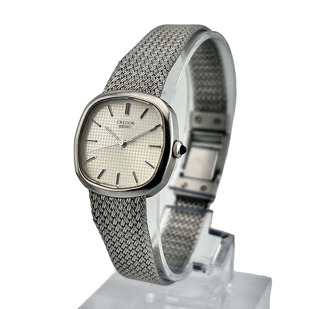 【稼働】 クレドール 腕時計 1421-5021 白文字盤 新品電池 女性