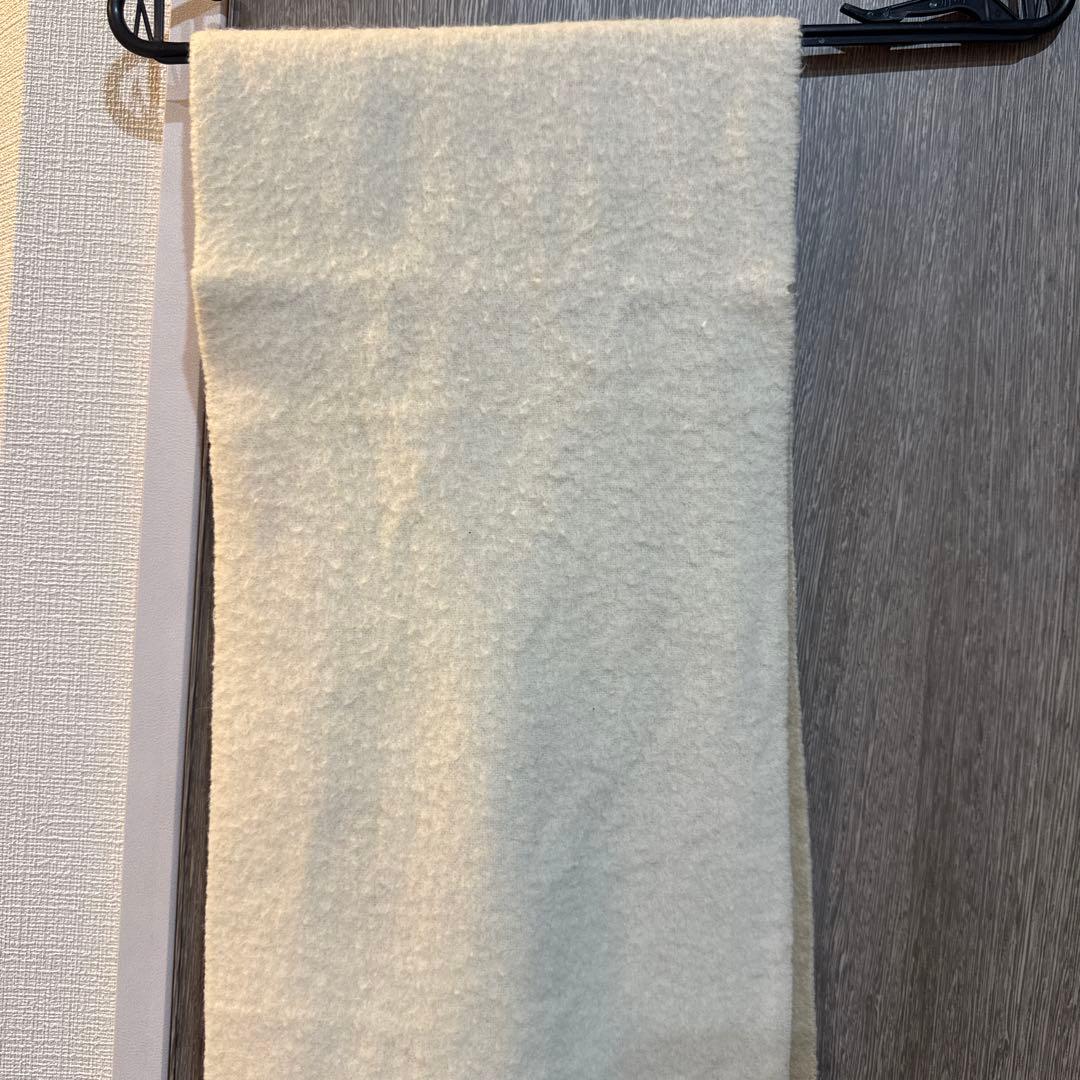 LOEWE マフラー　バイカラー ホワイト/ベージュ