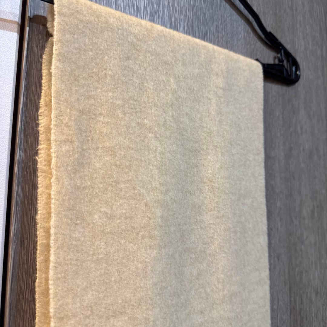 LOEWE マフラー　バイカラー ホワイト/ベージュ