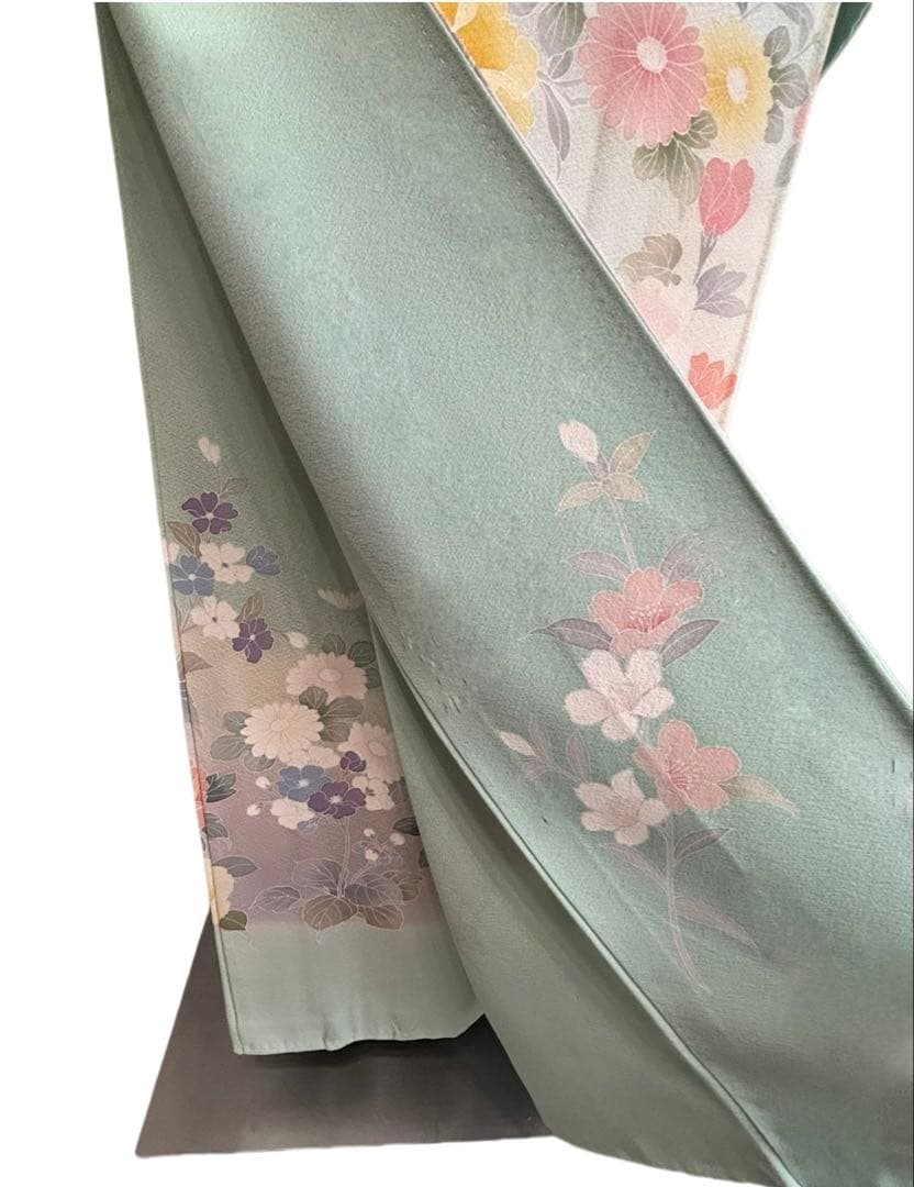 R R R☆◆H-10◆着物 訪問着 フルセット◆暈し染め 刺繍 金彩◇