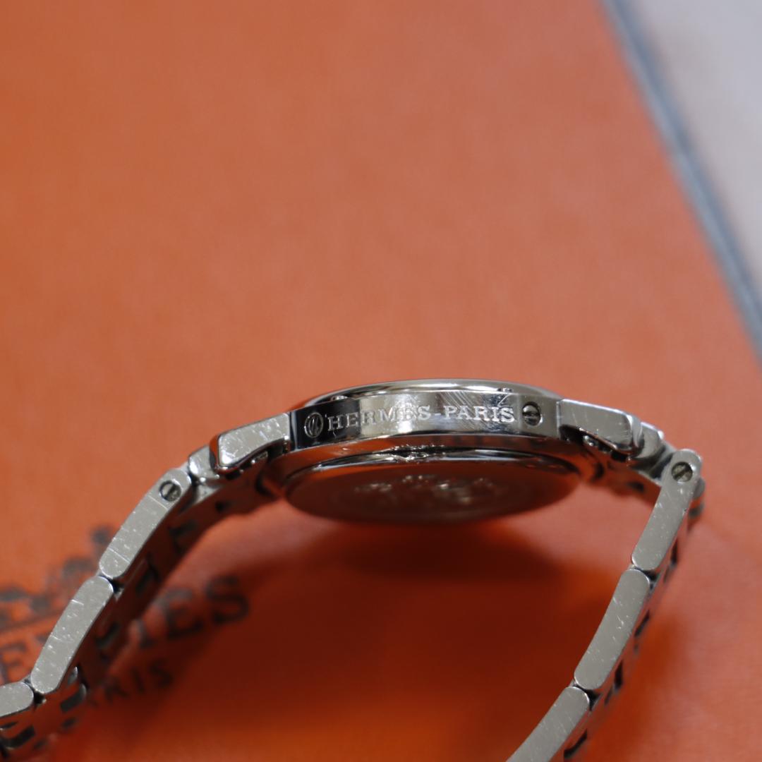 と*ん様 稼働美品！エルメスクリッパー　腕時計　ホワイト文字盤　ウォッチ　CL4