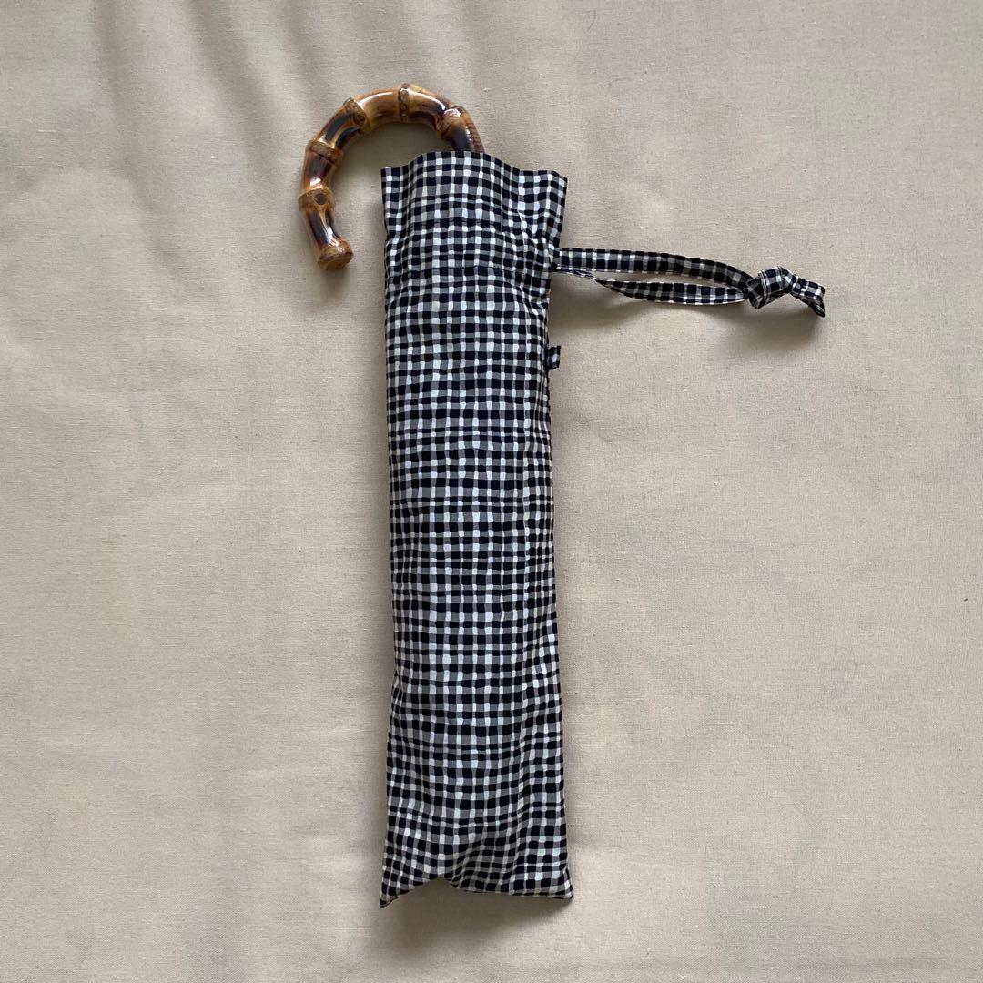 ボンボンストア　ブラックチェック日傘