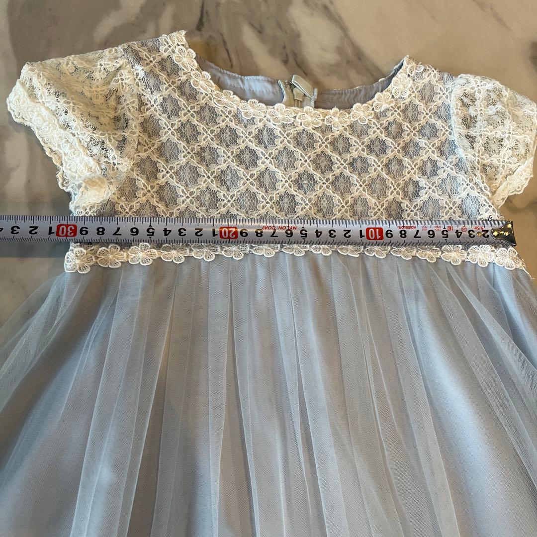ライトブルー 刺繍入りドレス 120cm