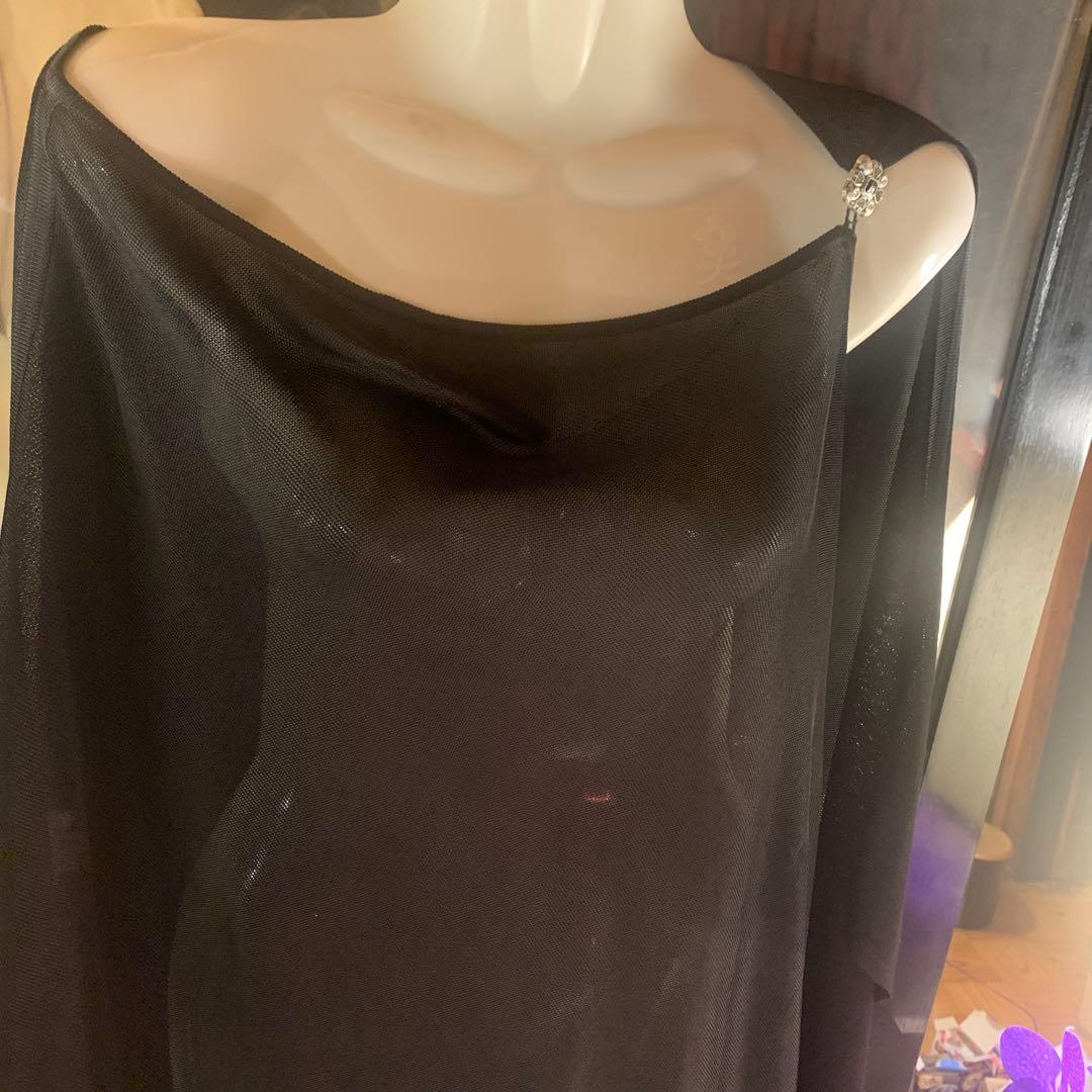 CHANEL ケープコート 破格ビジュー　ブラック　ドレス