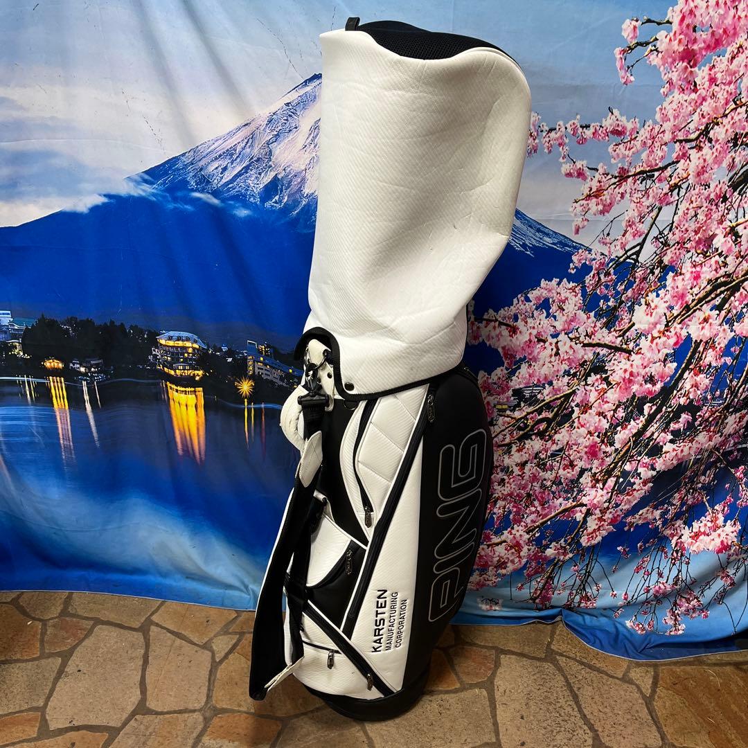 寶BT-1058 PING KARSTEN 白黒 キャディバッグ