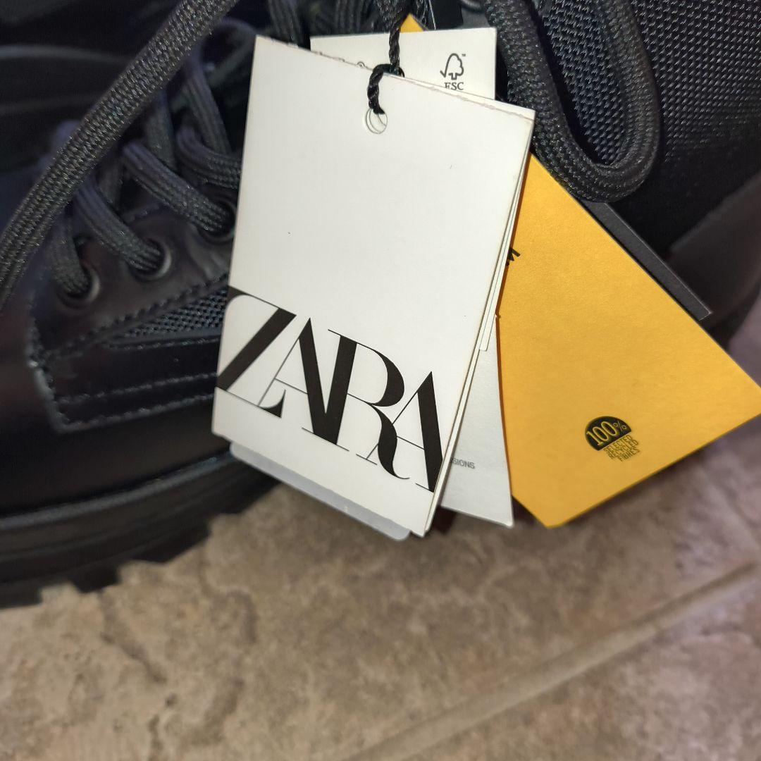 希少【新品未使用】ZARA VIBRAM レザーブーツ 26.5