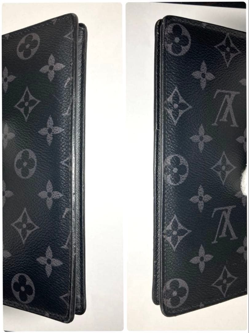 ルイヴィトン　モノグラム　エクリプス　ブラザ　二つ折り長財布　RFID内蔵