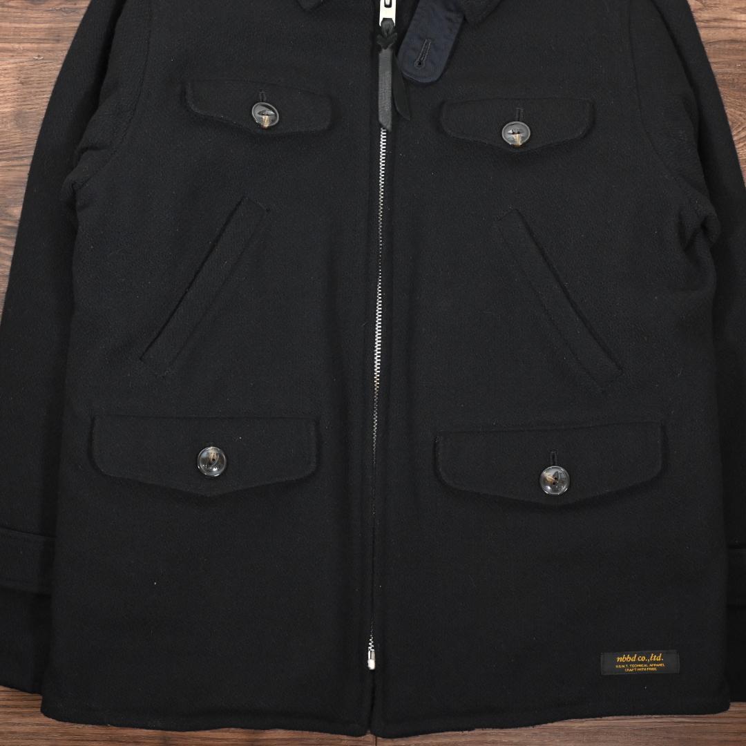 ネイバーフッド　ジップアップ　ウールジャケット　ブラック　Mサイズ