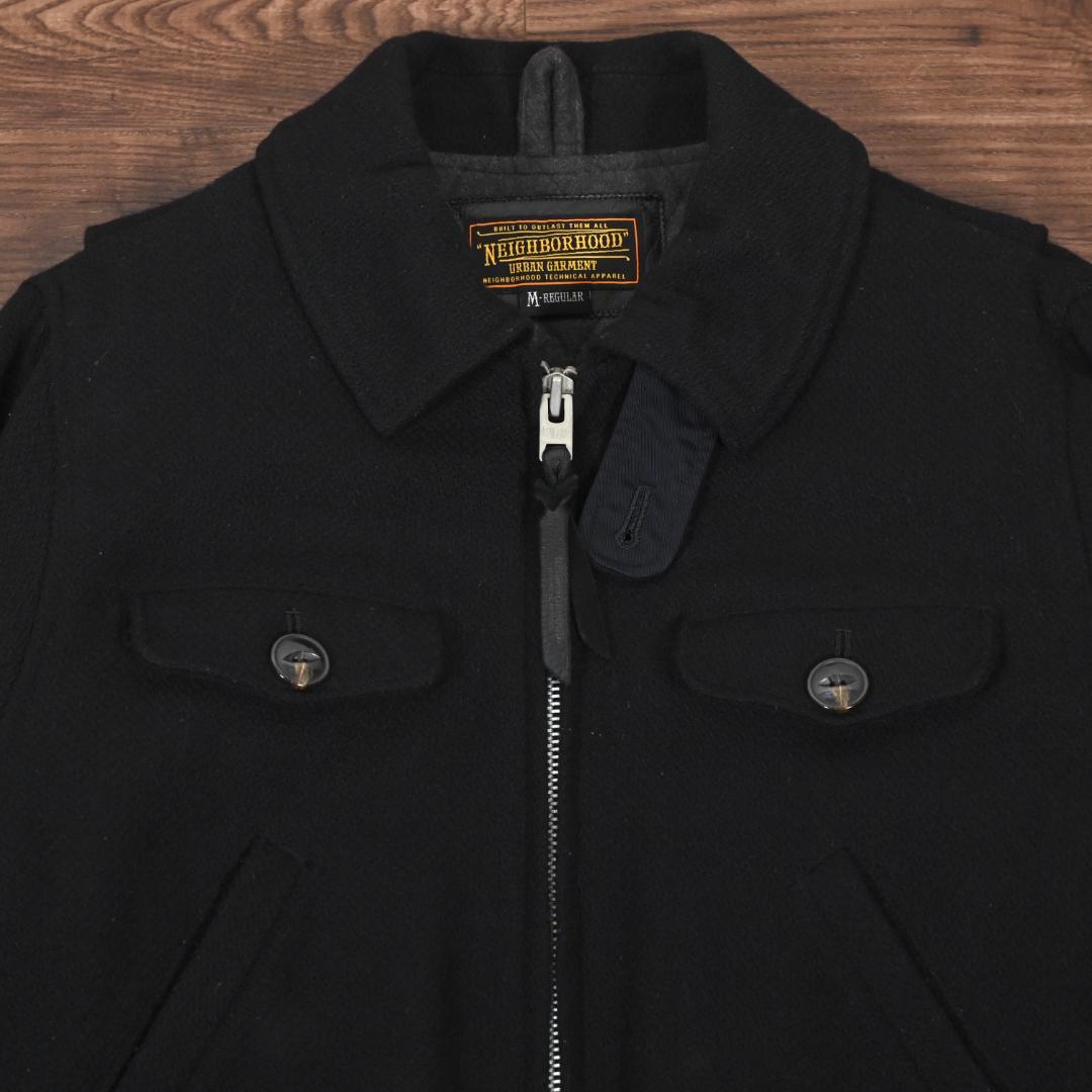 ネイバーフッド　ジップアップ　ウールジャケット　ブラック　Mサイズ