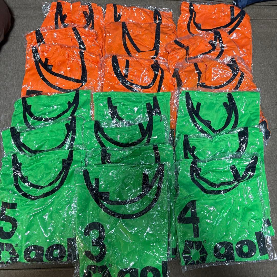 gol. ビブスセット　大人用　緑10枚　オレンジ9枚　サッカー　フットサル