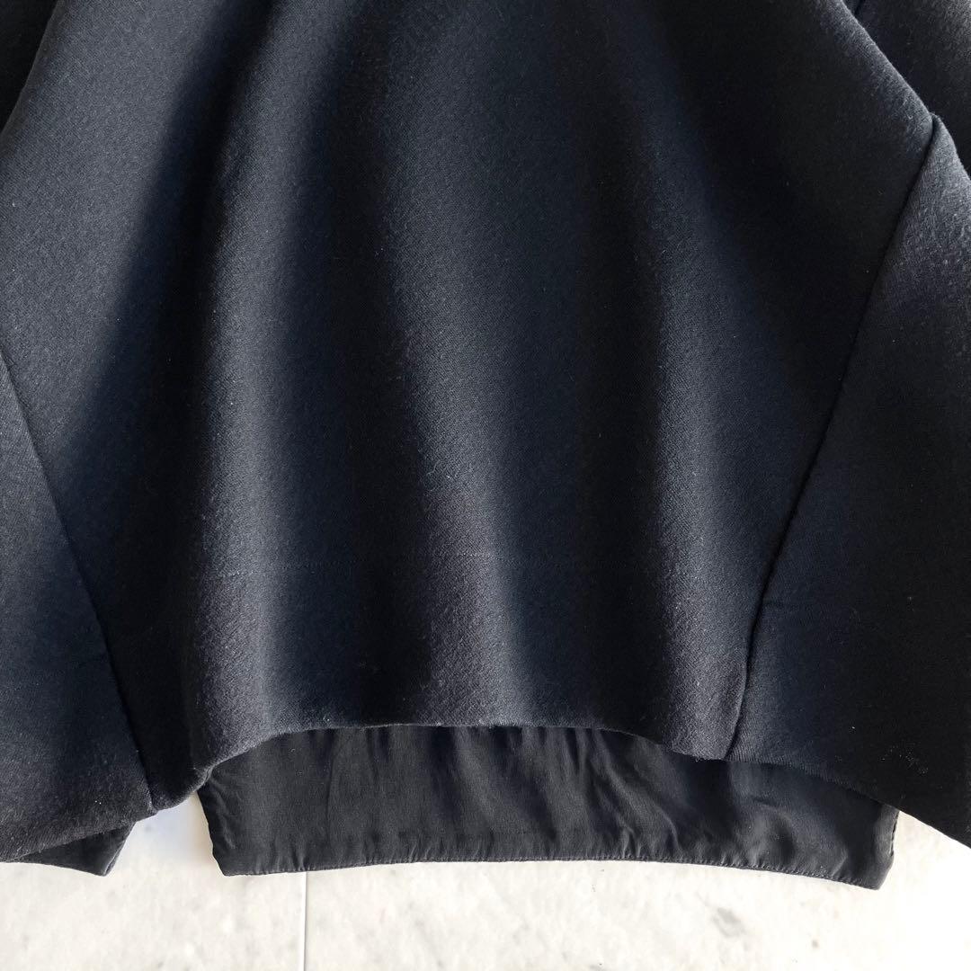 スタジオニコルソン スウェット ニット プルオーバー ブラック ウール混