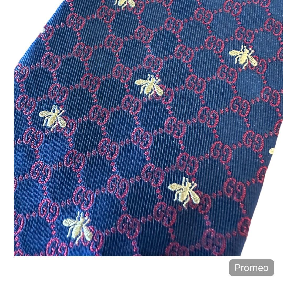 GUCCI ネイビー ネクタイ