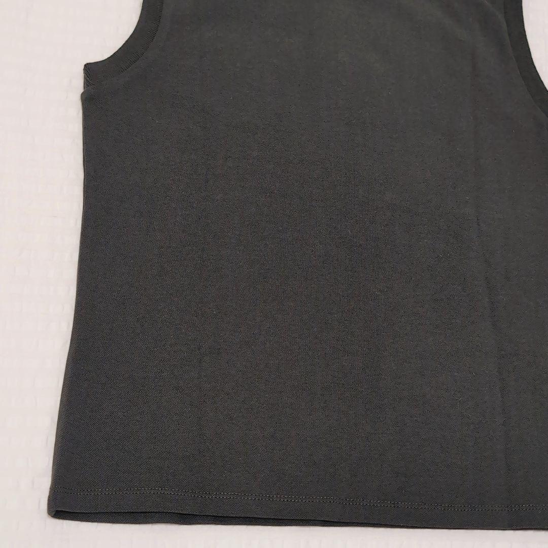 PRADA ノースリーブポロシャツ カーキ×ブラック　S