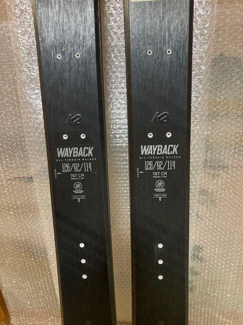 K2WAYBACK 92テレマークスキー167cm 未使用 金具下穴加工済み