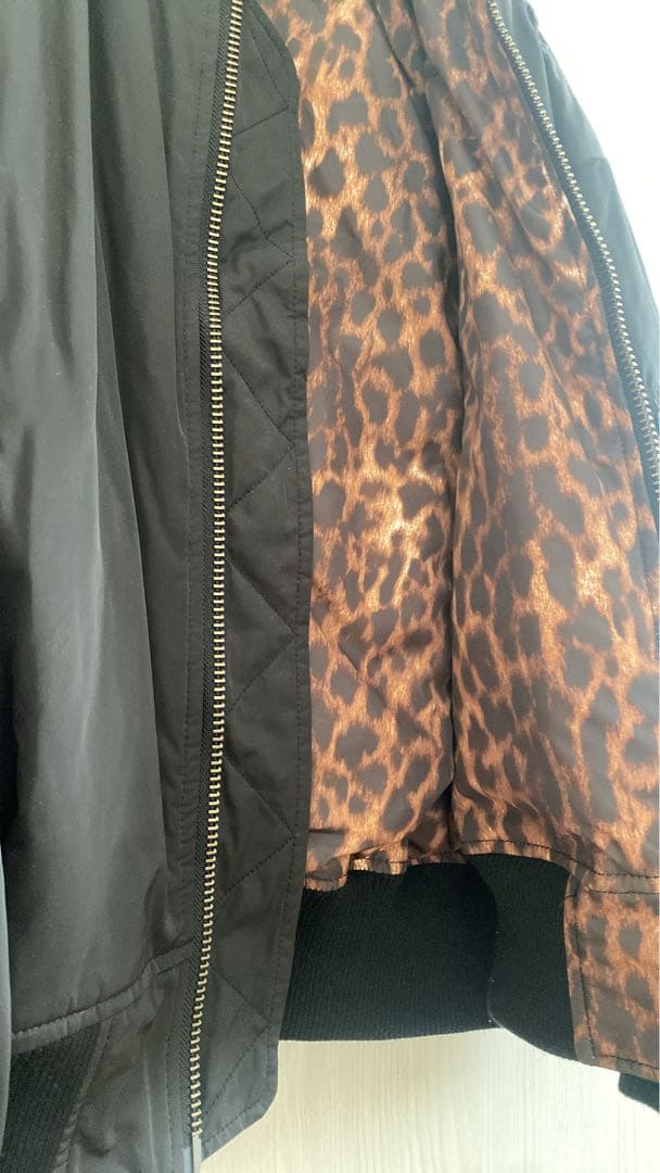 nanouniverse 西川ダウン　秋元梢　豹柄スタジャン