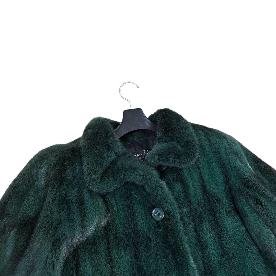 Christian Dior 染めクロスミンク デザインコート レディース