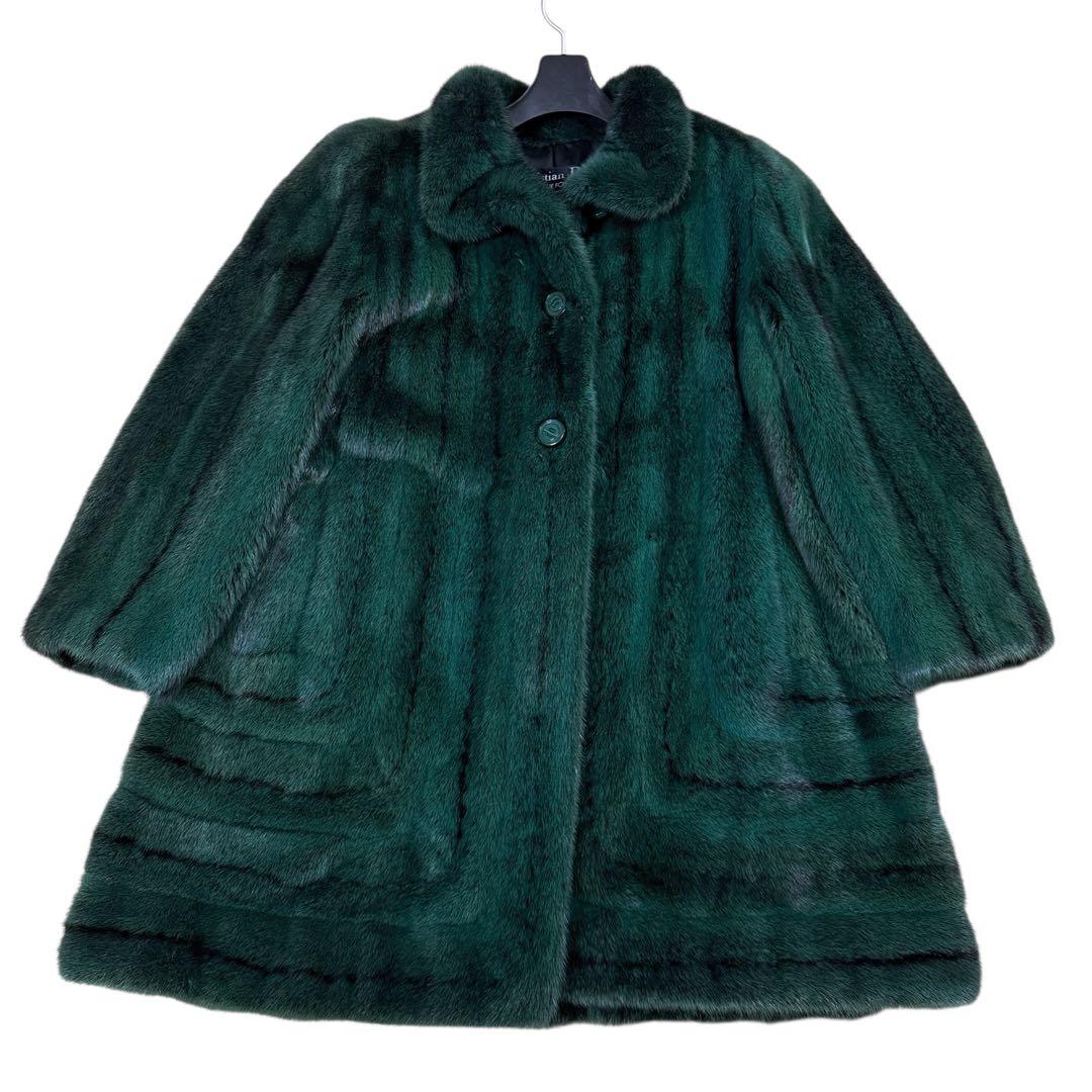 Christian Dior 染めクロスミンク デザインコート レディース