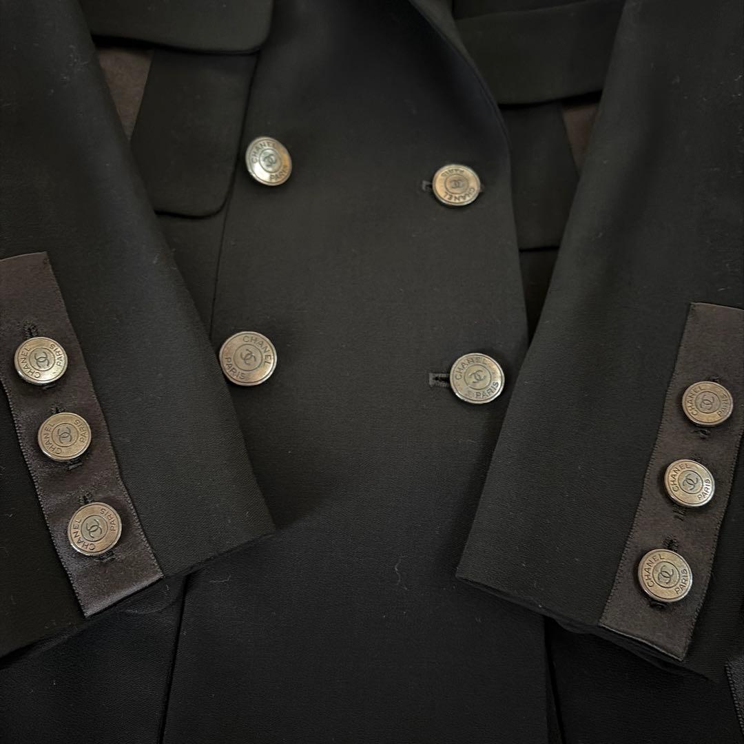 シャネル黒ジャケット　（ほとんど未使用❗️）ゆったりサイズ