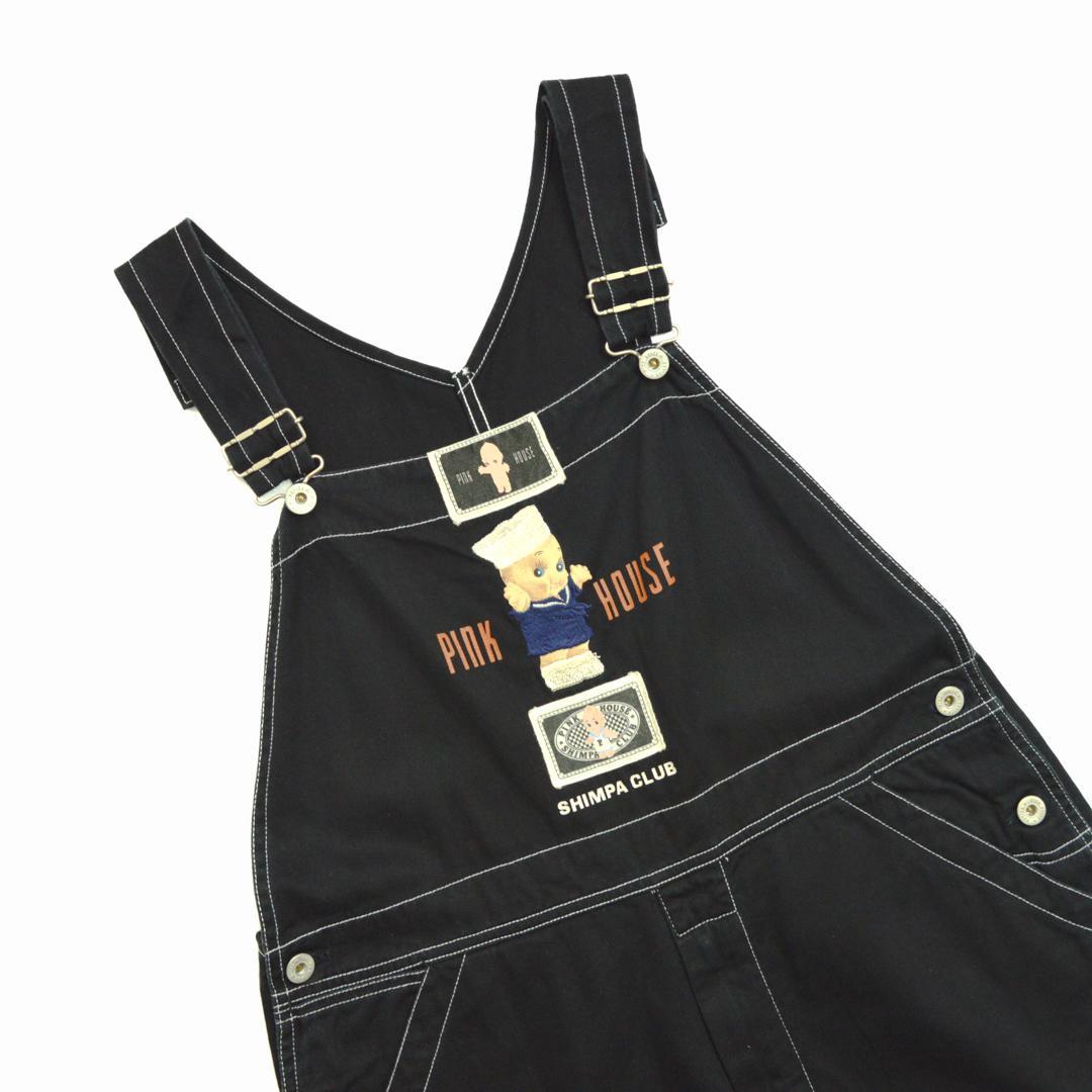 【極美品】PINK HOUSEピンクハウス日本製 レトロキューピーサロペット黒