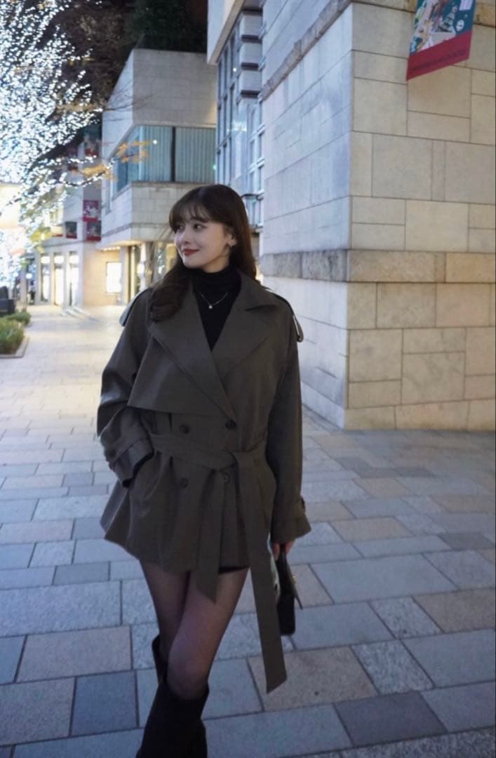 ジャケット・アウター celon moca classic short trench coat