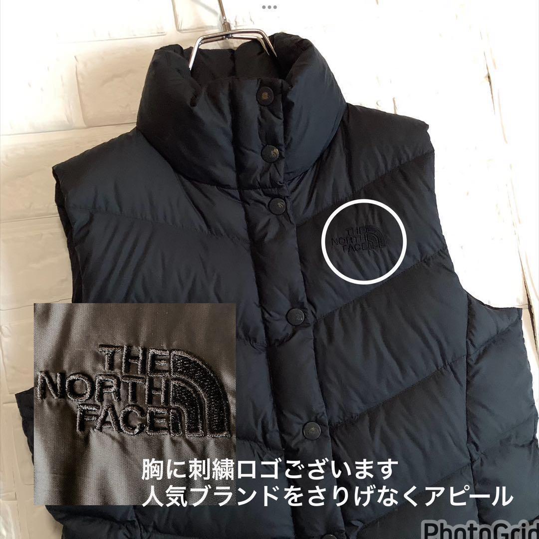 ○ノースフェイス ダウンベスト 700フィル 高品質 ブラック 黒 S〜M