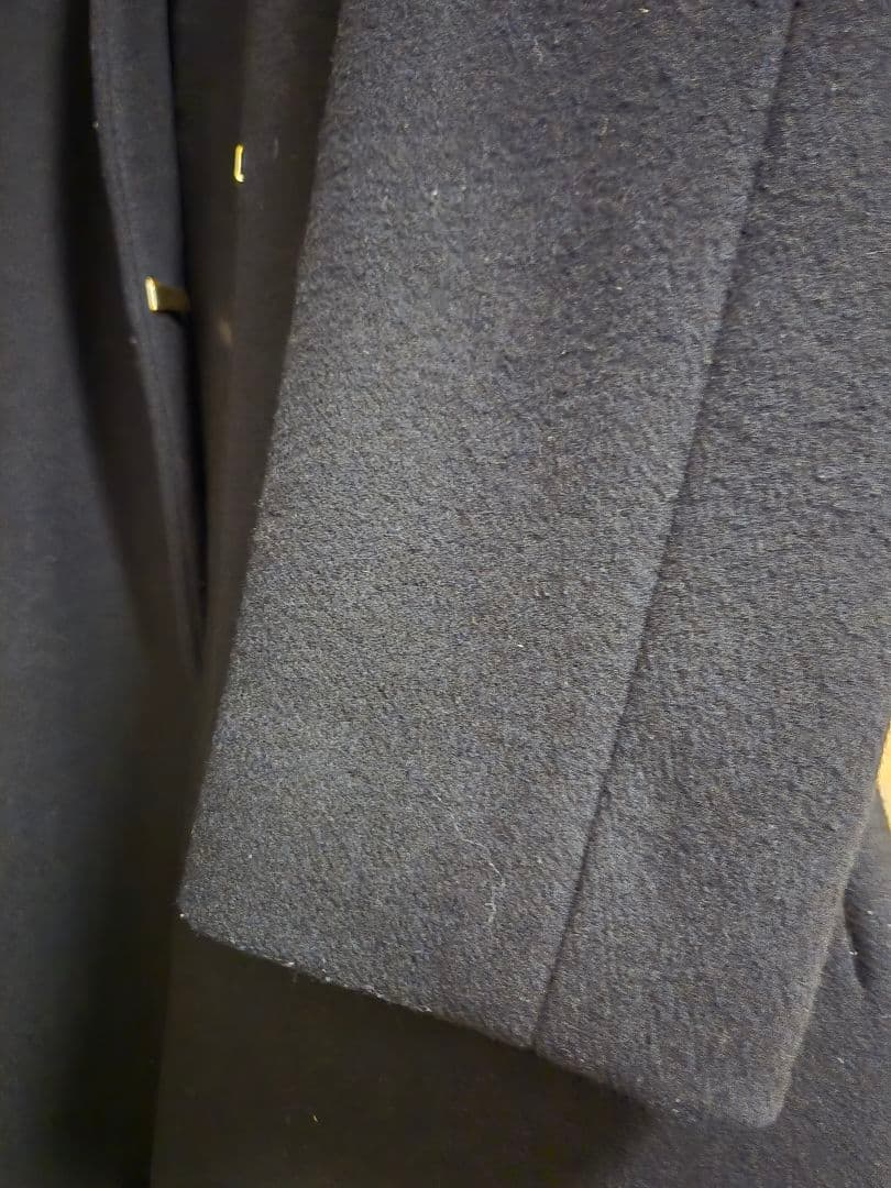 ドゥーズィエムクラス濃紺ウールコート　オーバーサイズ