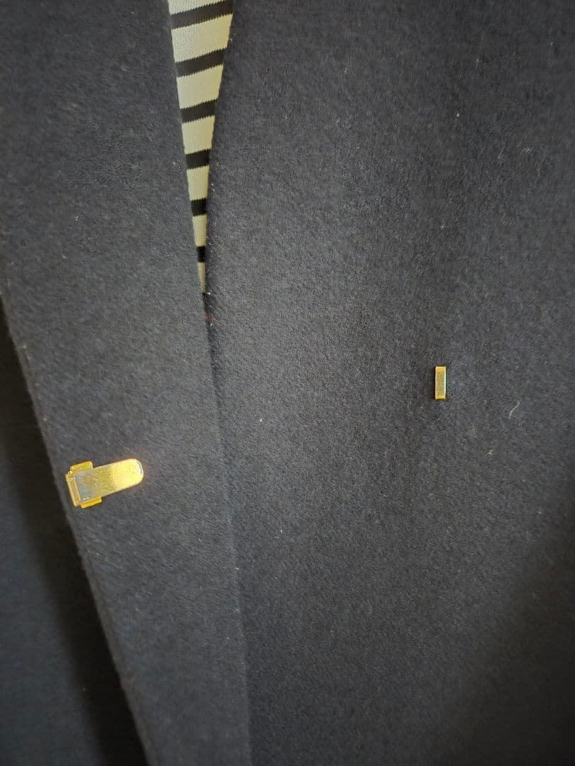 ドゥーズィエムクラス濃紺ウールコート　オーバーサイズ