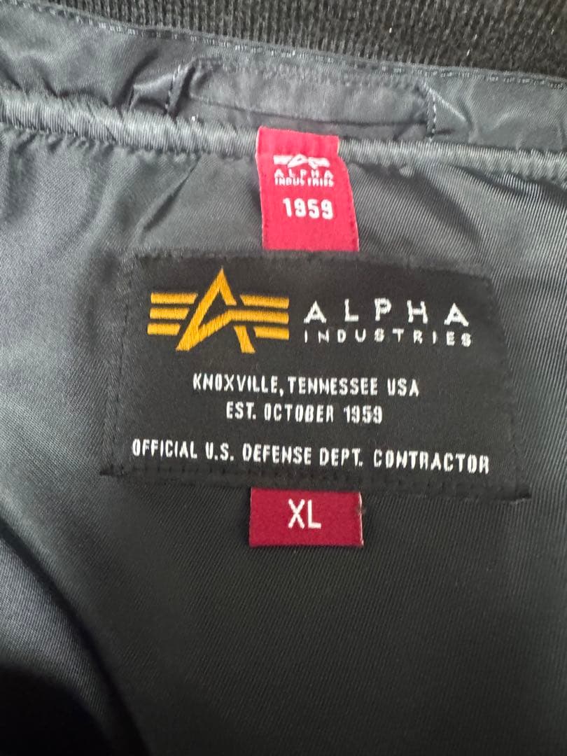 Alpha Industries MA-1ジャケット ブラック