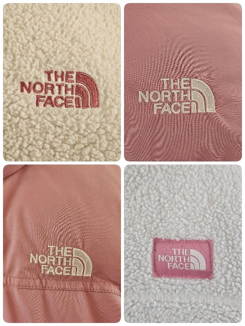 【希少】ノースフェイス キッズ 中綿ジャケット リバーシブル 白×ピンク 140