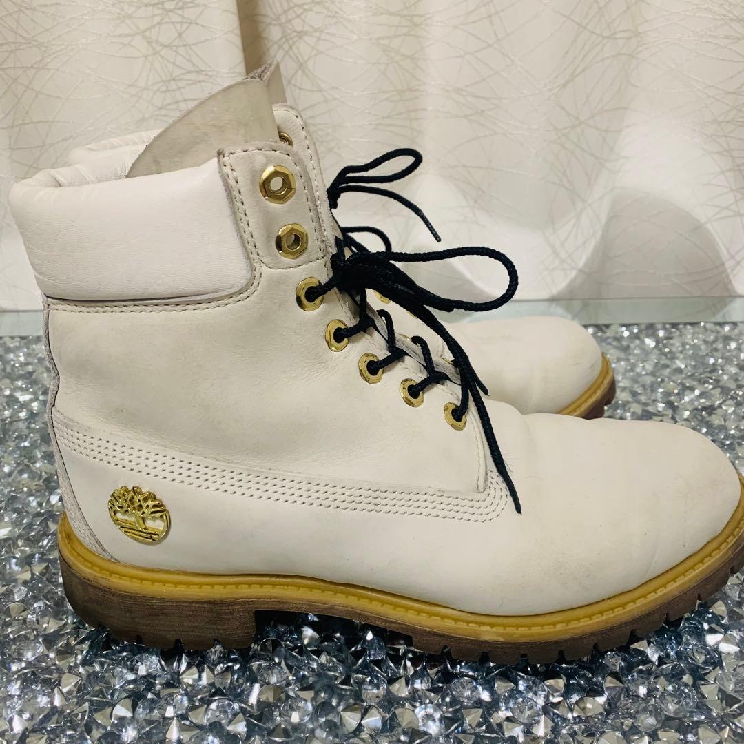ティンバーランド金ロゴプレミアムブーツ