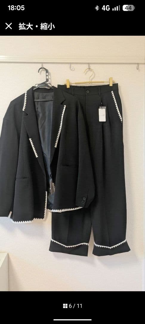 新品 JUNRED 刺繡ジャケットＭ 上下セット