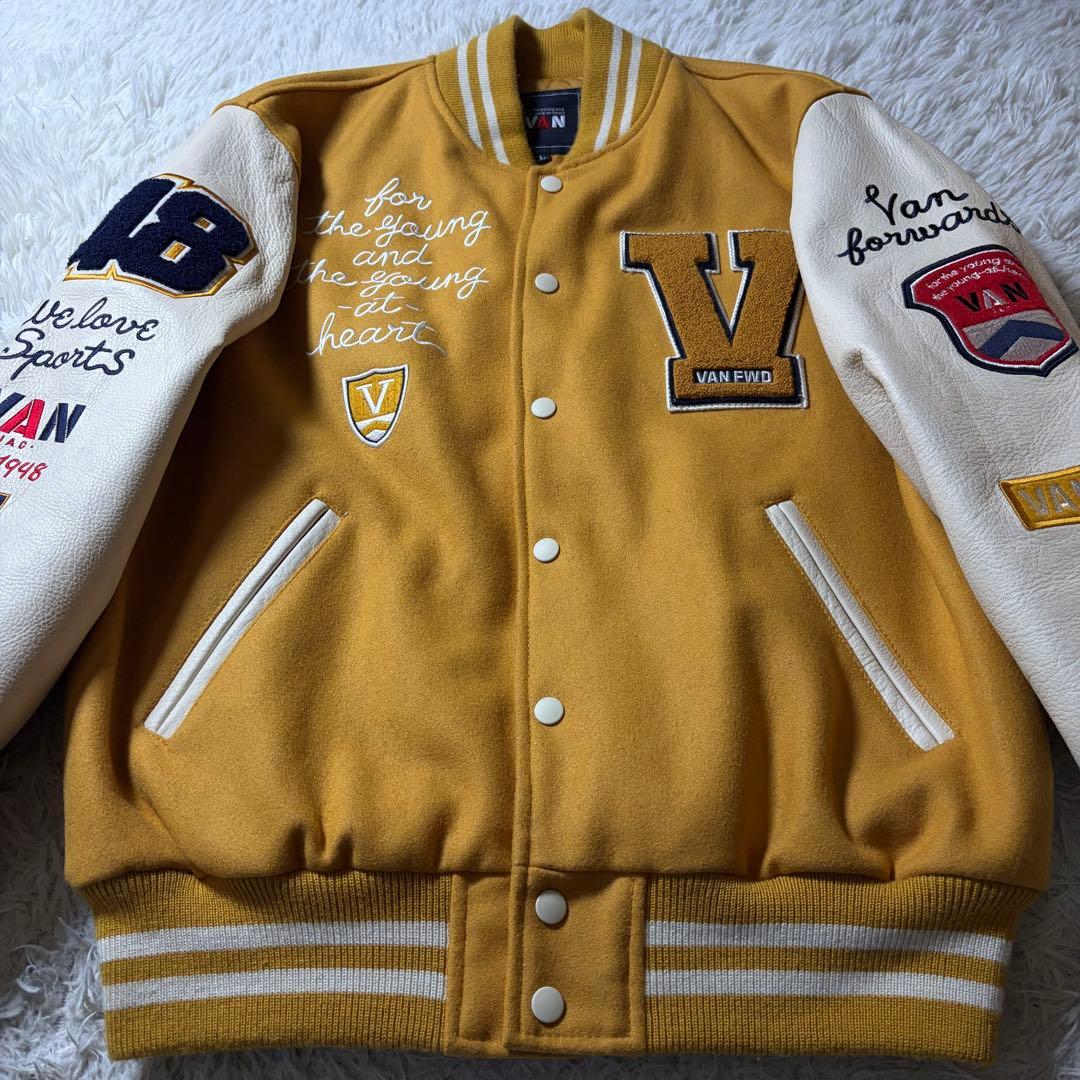 t*y様 美品■VAN JACKET スタジャン　フルデコ　袖レザー　ワッペン