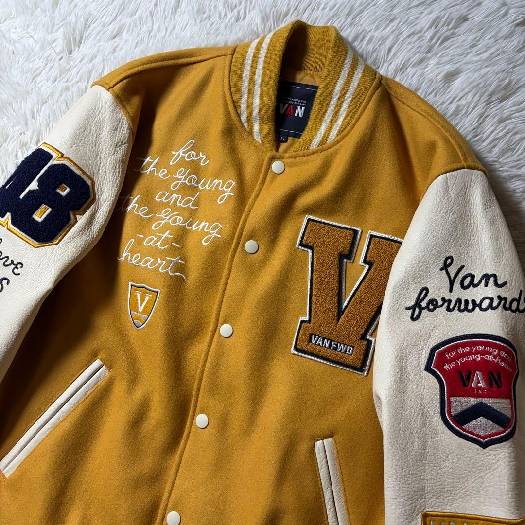 t*y様 美品■VAN JACKET スタジャン　フルデコ　袖レザー　ワッペン