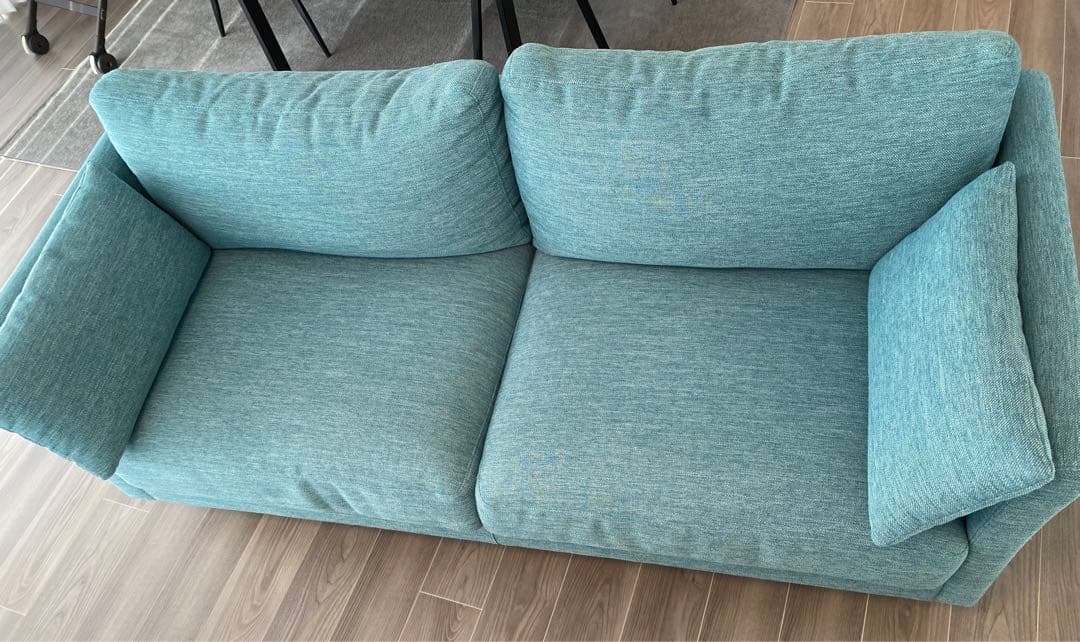 【定価59,900円】Nシールド加工ニトリ3人用ソファ　ターコイズブルーCA10
