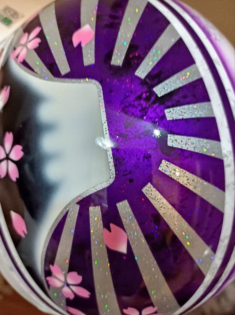 カスタムコルク半　ラップ塗装✘Candyパープルラップ富士日章　七色ラメ