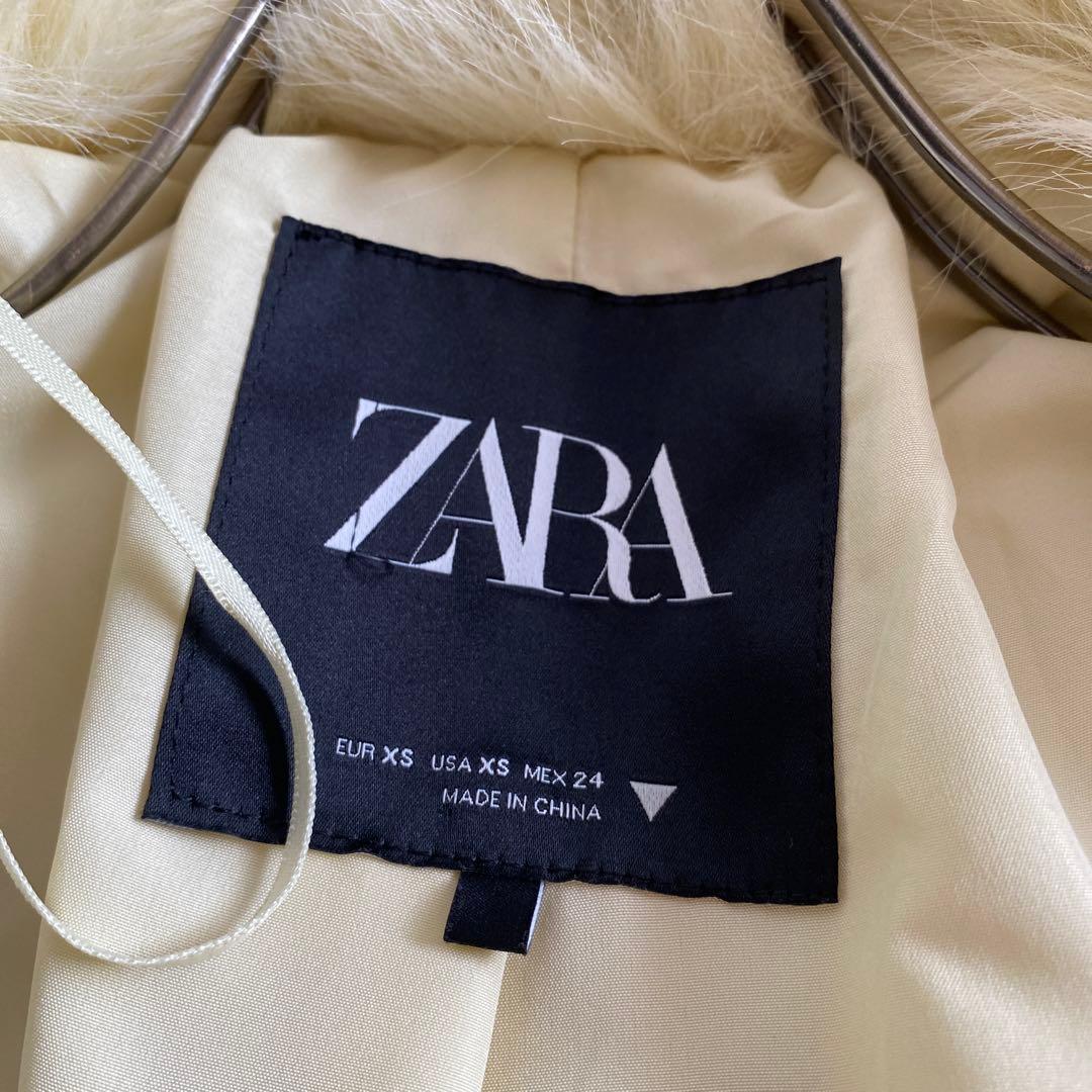 zara ファーコート　ショートコート