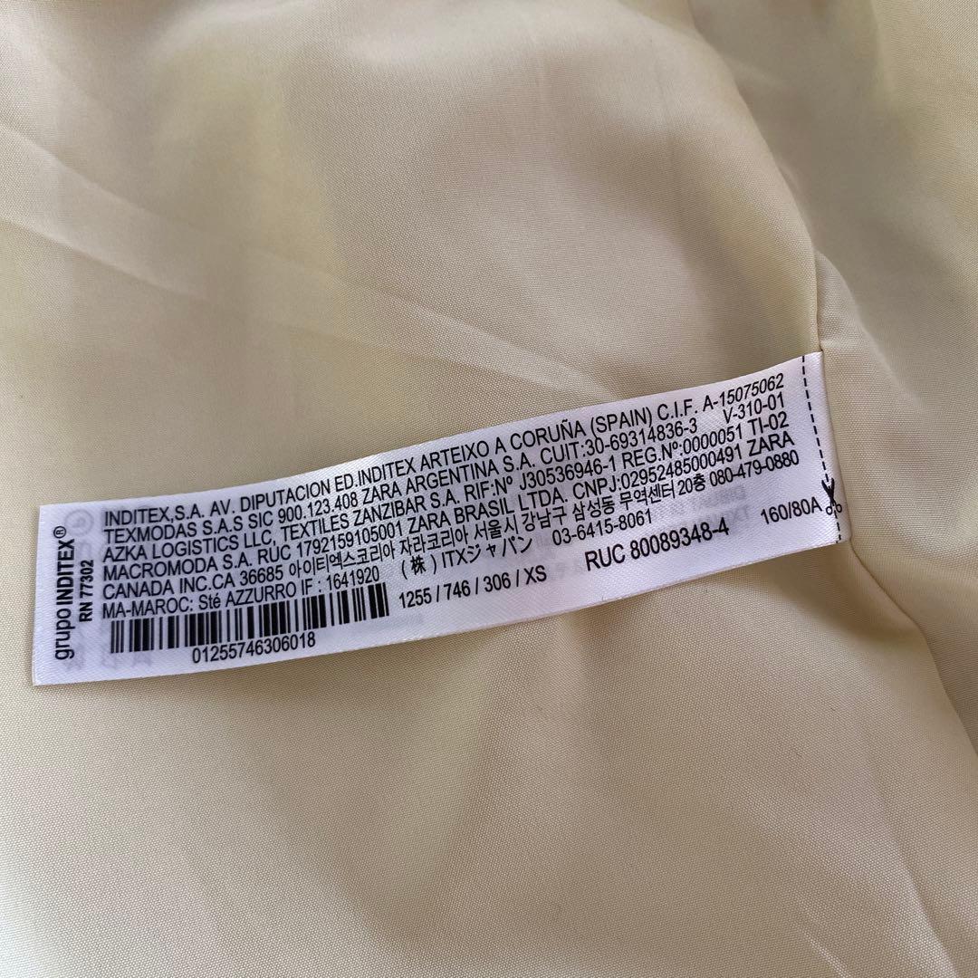 zara ファーコート　ショートコート