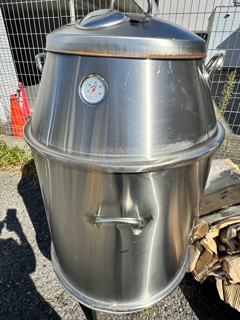 美品ステンレススチール 薪ストーブ 温度計付き