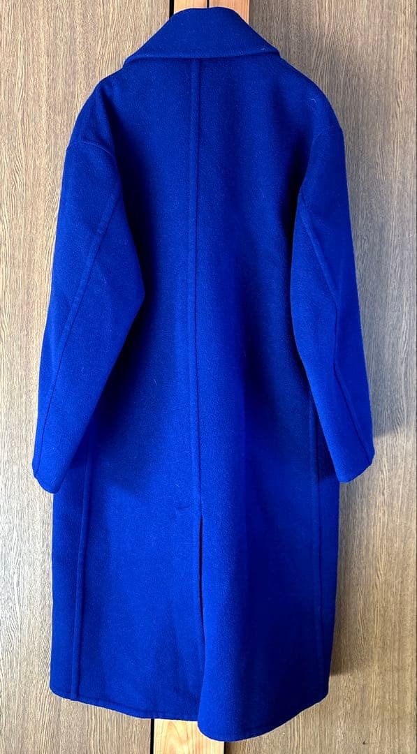◆Vince ロイヤルブルー チェスターコート ウールコート シングルボタン Ｍ